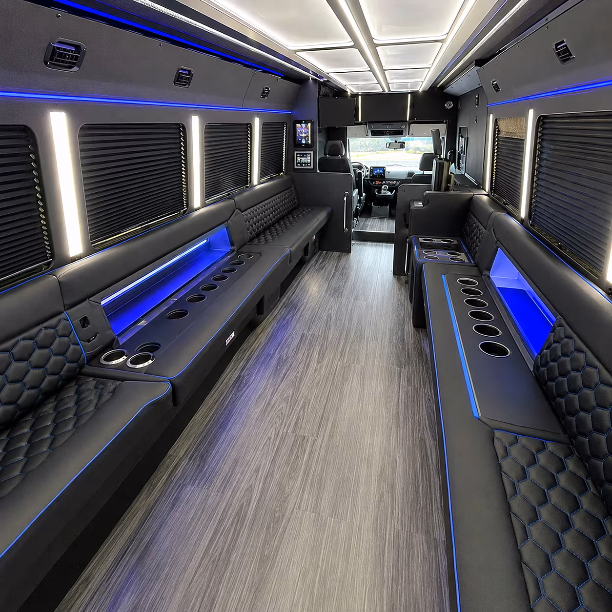 kenner party bus rental interior