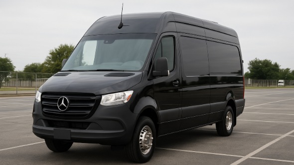 Exterior of Charter Bus Company Biloxi's Sprinter Van Rental With Driver in Biloxi